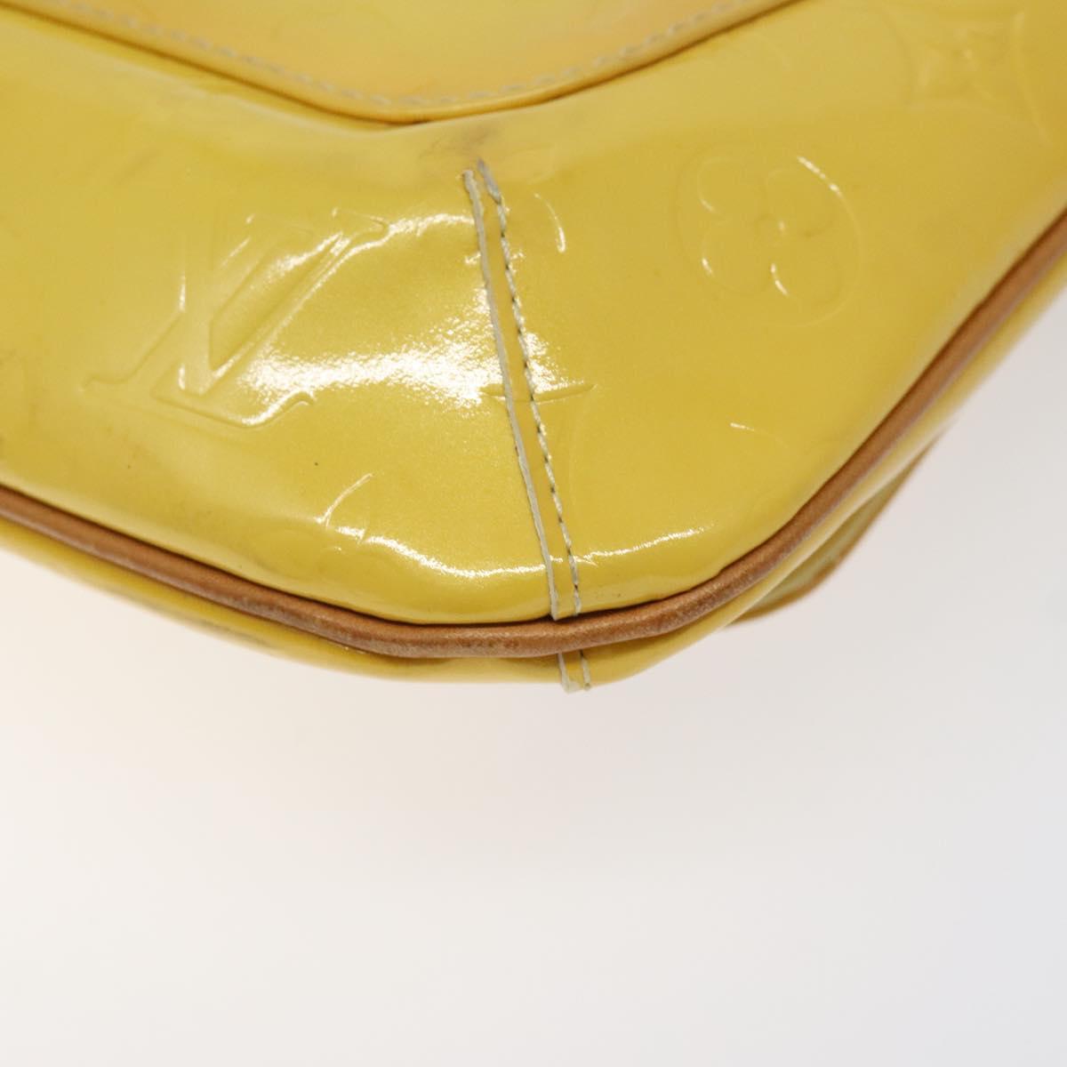 LOUIS VUITTON Monogram Vernis Thompson Street Bag Yellow M91071 LV Auth bs24506