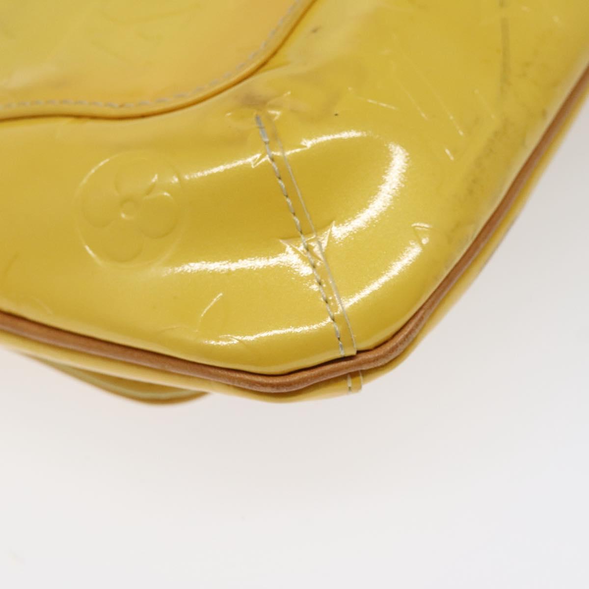 LOUIS VUITTON Monogram Vernis Thompson Street Bag Yellow M91071 LV Auth bs24506