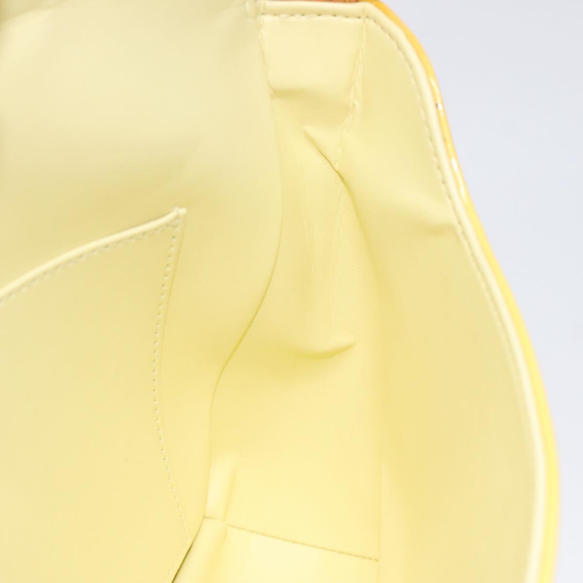 LOUIS VUITTON Monogram Vernis Thompson Street Bag Yellow M91071 LV Auth bs24506