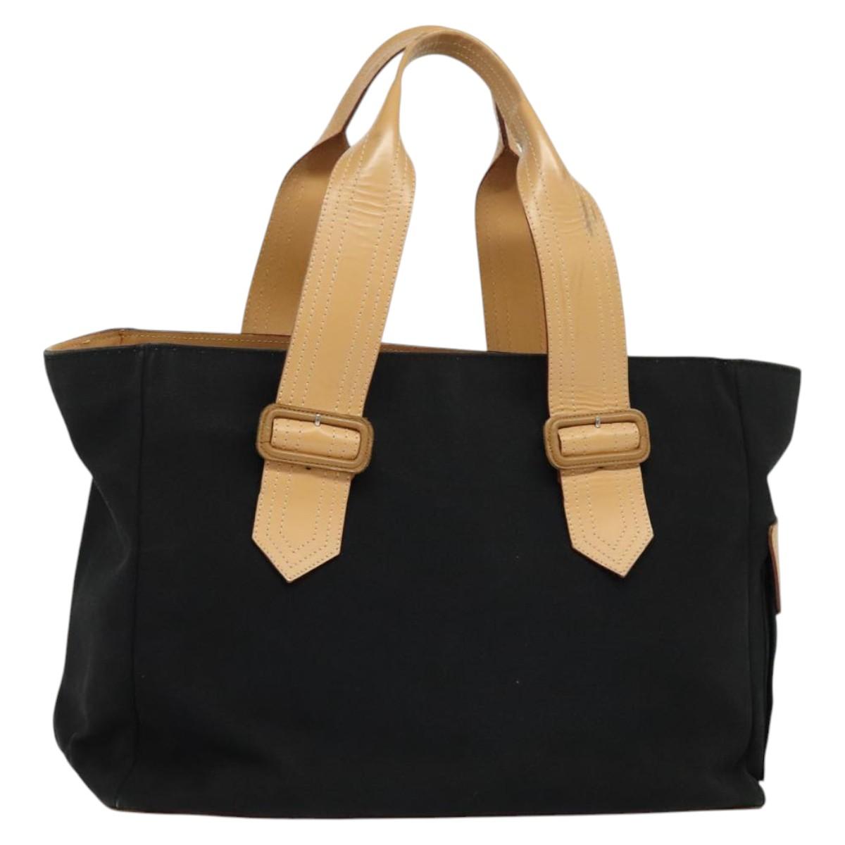 BURBERRY Tote Bag Canvas Black Auth bs24518