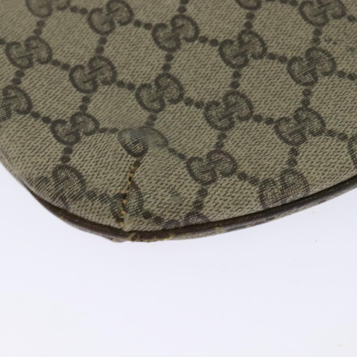 GUCCI GG Supreme Shoulder Bag PVC Leather Beige Gold 73 001 4642 Auth bs24520