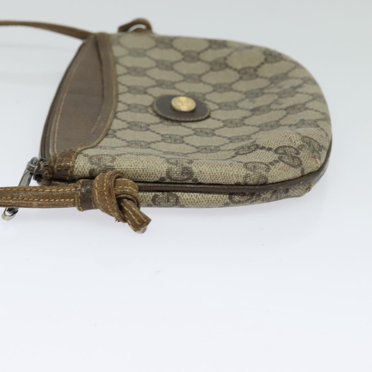 GUCCI GG Supreme Shoulder Bag PVC Leather Beige Gold 73 001 4642 Auth bs24520