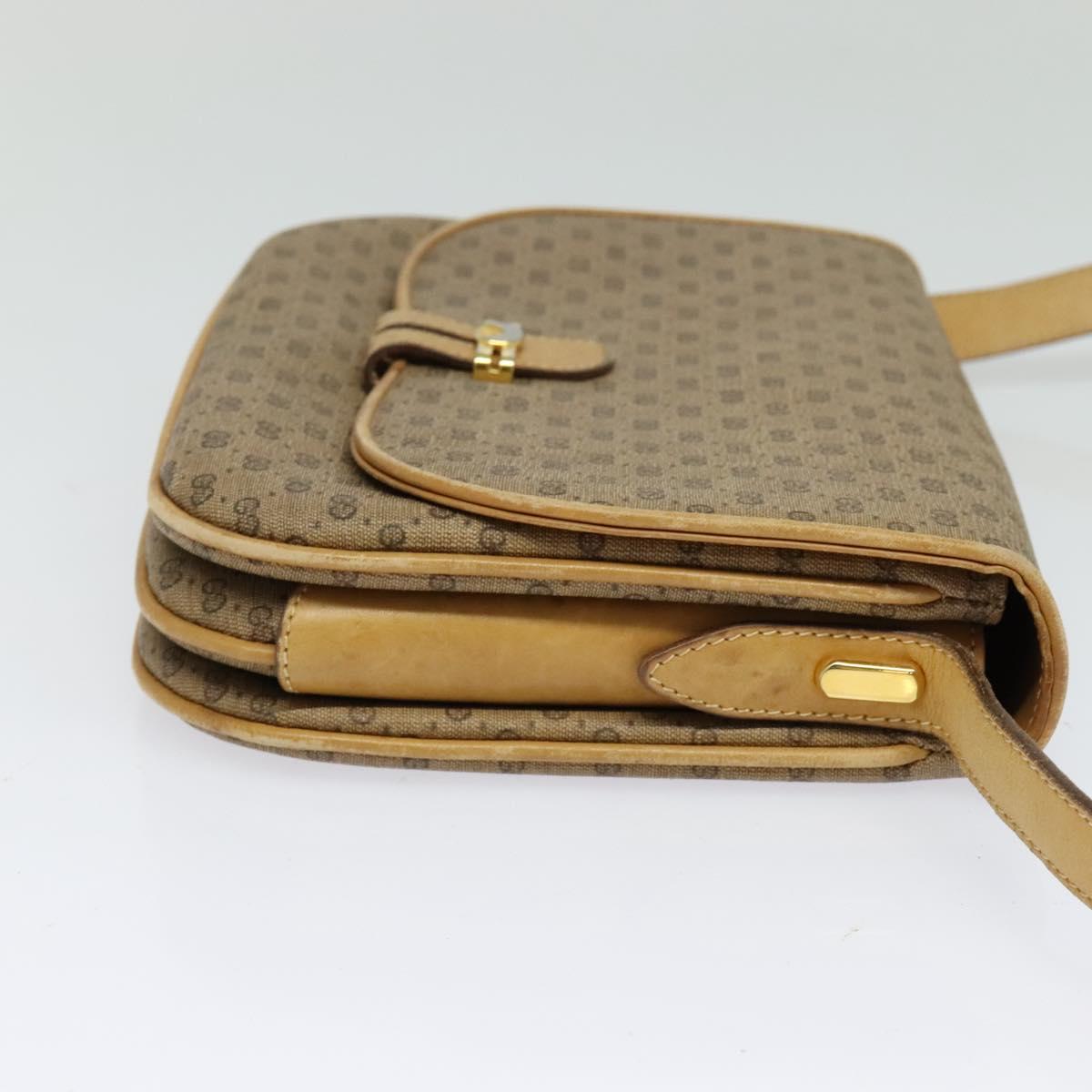 GUCCI Micro GG Supreme Shoulder Bag PVC Leather Beige 001 406 1780 Auth bs24523