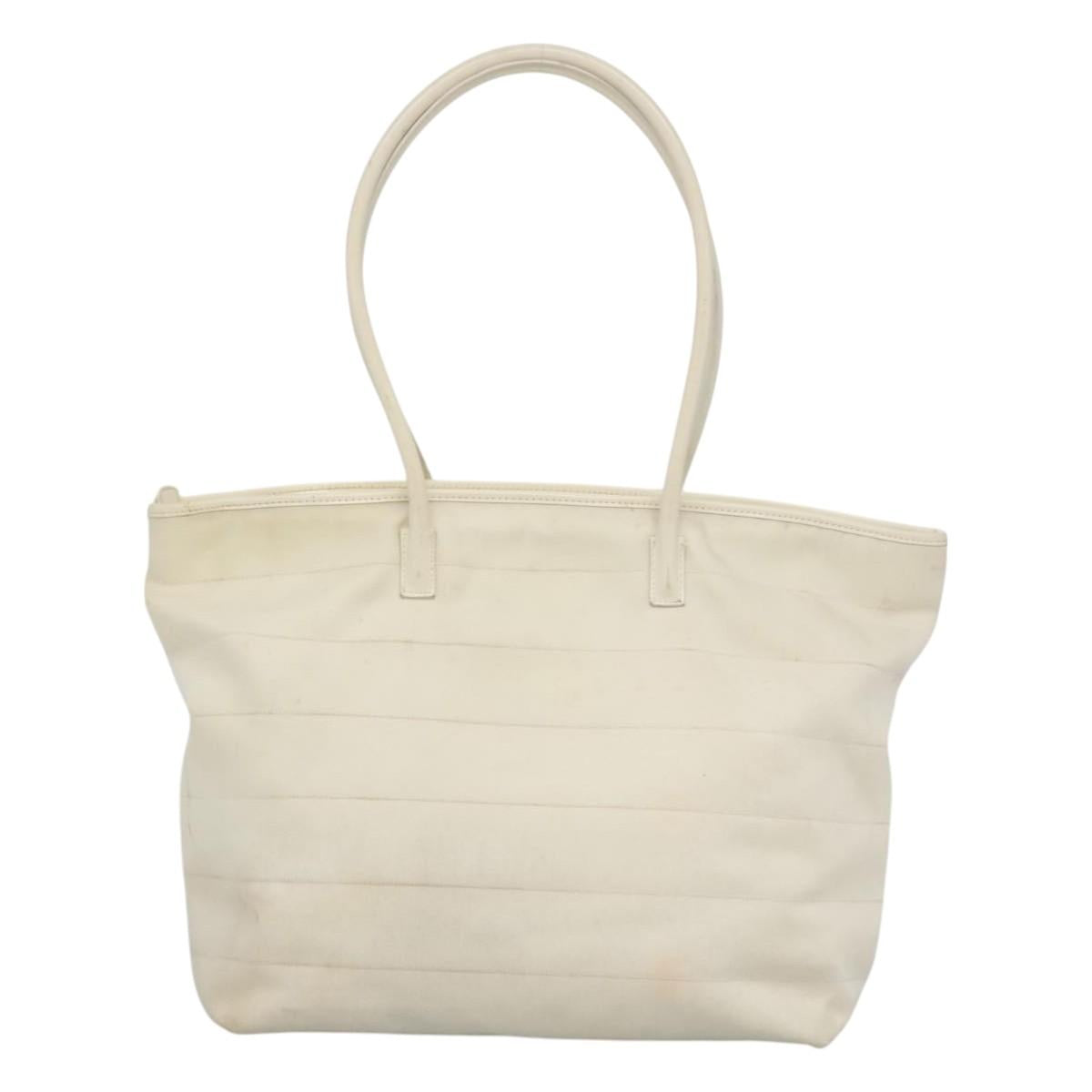 GUCCI Shoulder Bag Nylon White 002 123 0456 Auth bs24524