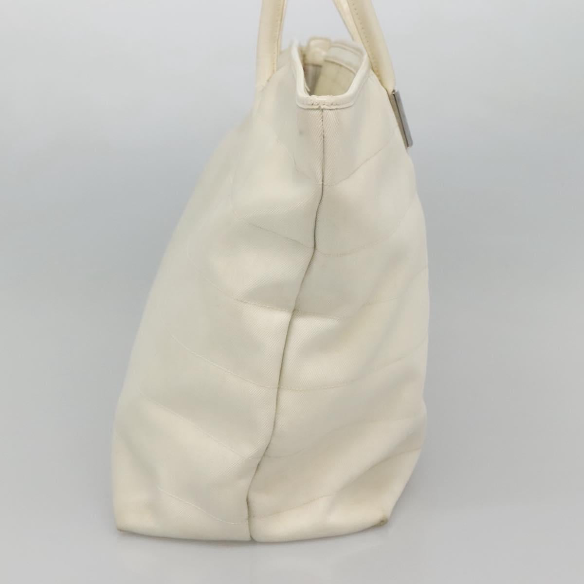 GUCCI Shoulder Bag Nylon White 002 123 0456 Auth bs24524