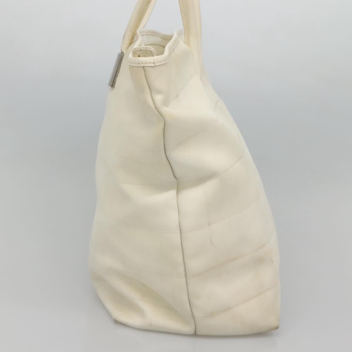 GUCCI Shoulder Bag Nylon White 002 123 0456 Auth bs24524