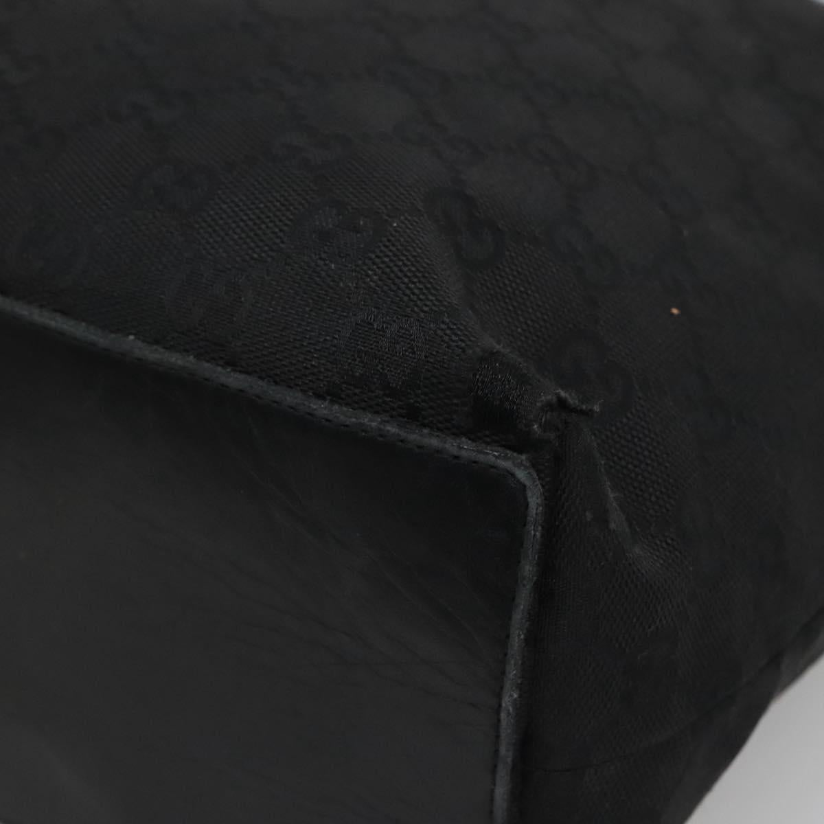 GUCCI GG Canvas Tote Bag Black Silver 31243 Auth bs24537
