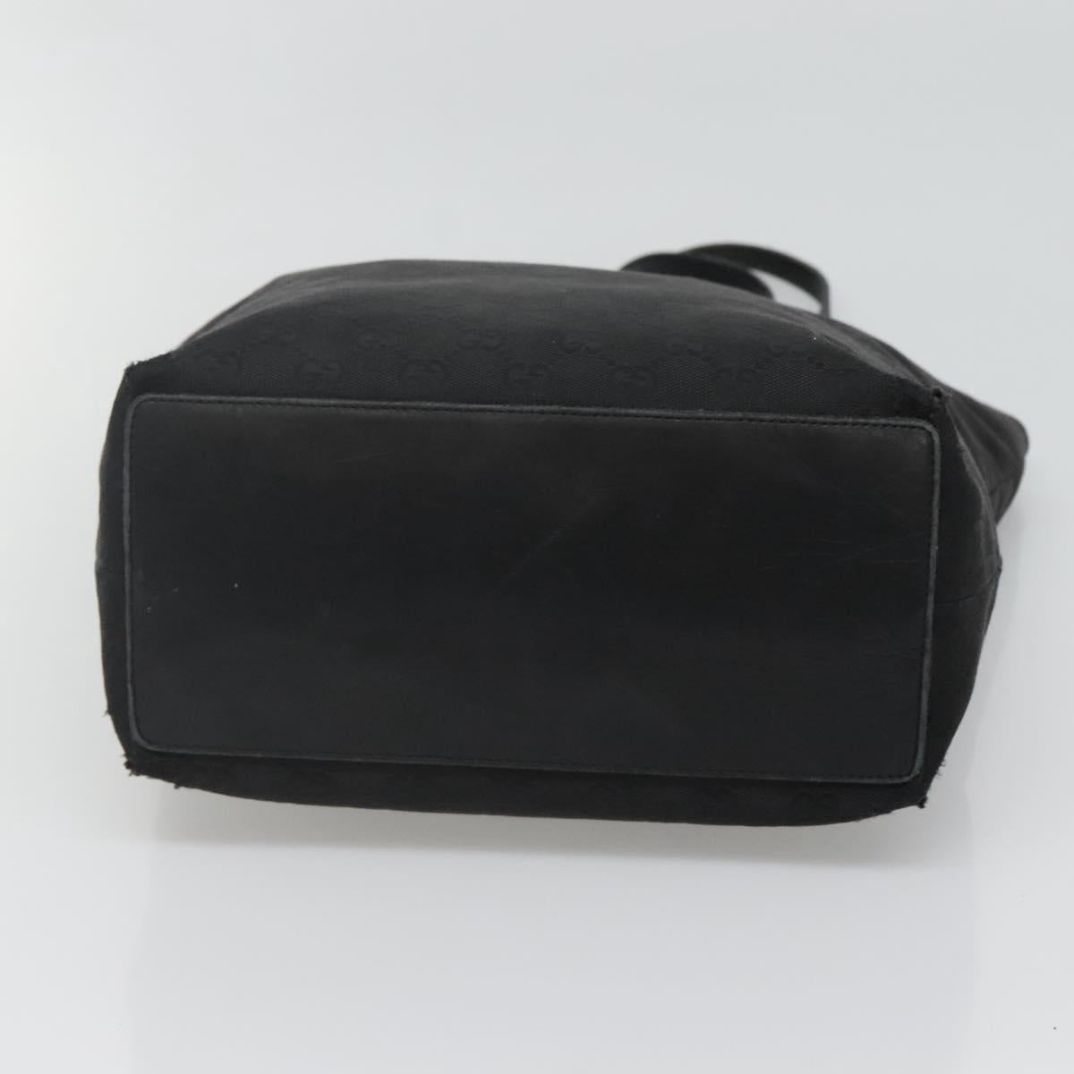 GUCCI GG Canvas Tote Bag Black Silver 31243 Auth bs24537