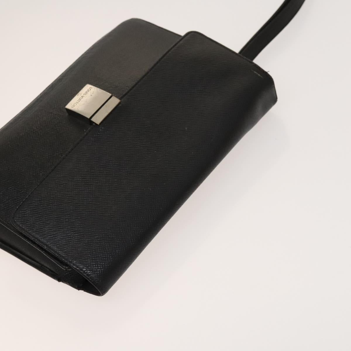 LOUIS VUITTON Taiga Clutch Bag 2Set Epicea Ardoise LV Auth bs24559