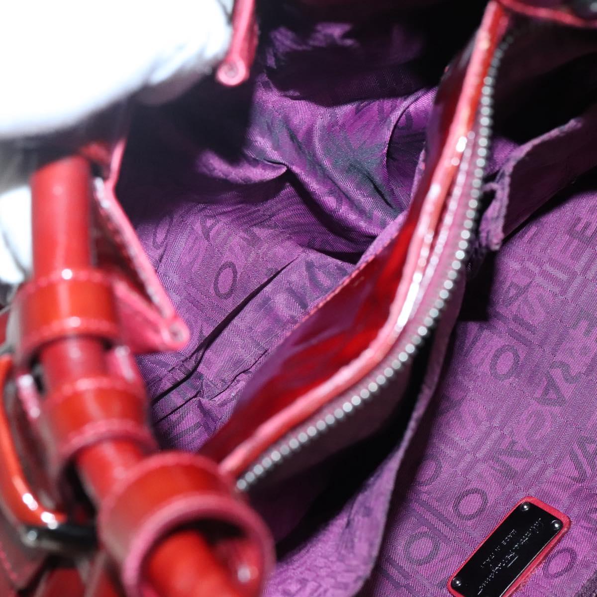 Salvatore Ferragamo Shoulder Bag Enamel Red Auth bs24562