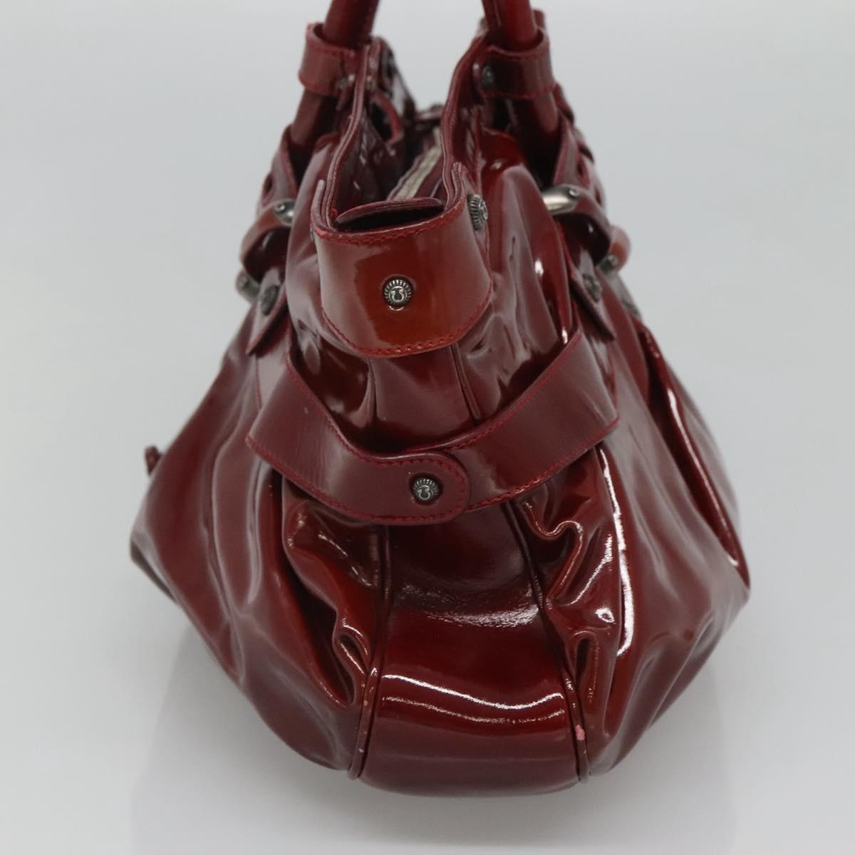 Salvatore Ferragamo Shoulder Bag Enamel Red Auth bs24562