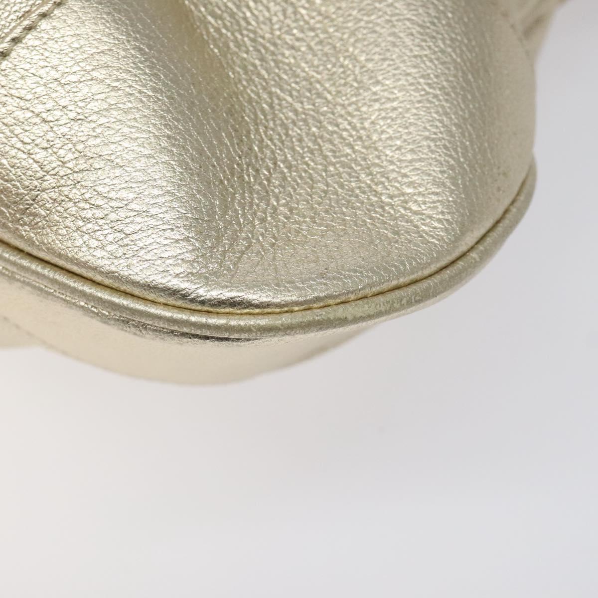 Salvatore Ferragamo Gancini Shoulder Bag Leather Gold Tone Auth bs24563