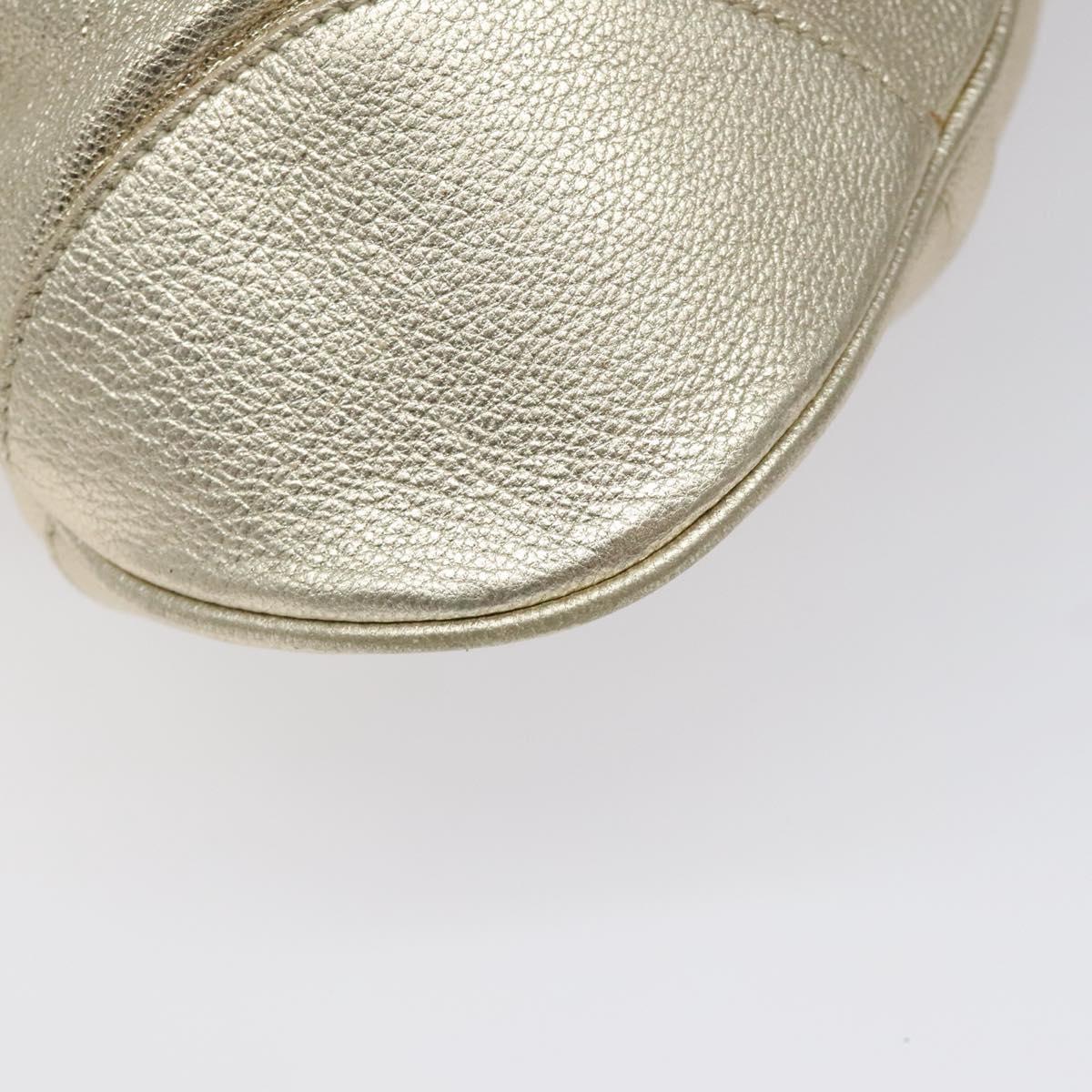 Salvatore Ferragamo Gancini Shoulder Bag Leather Gold Tone Auth bs24563