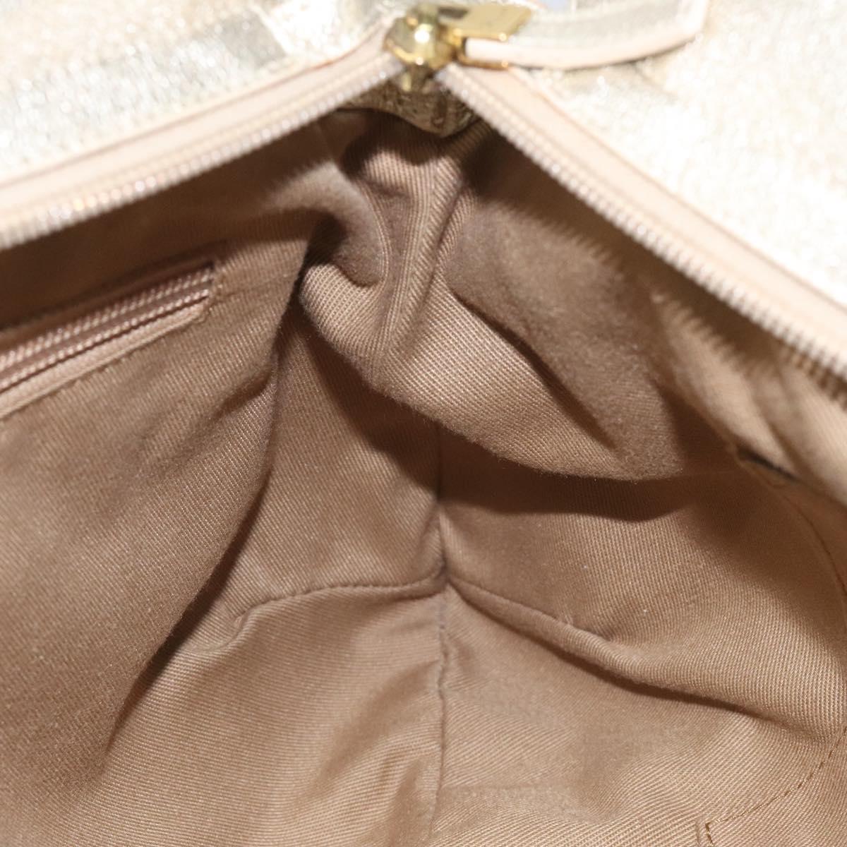 Salvatore Ferragamo Gancini Shoulder Bag Leather Gold Tone Auth bs24563