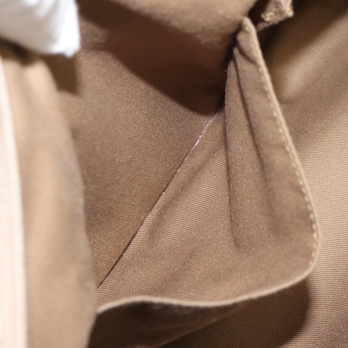 Salvatore Ferragamo Gancini Shoulder Bag Leather Gold Tone Auth bs24563