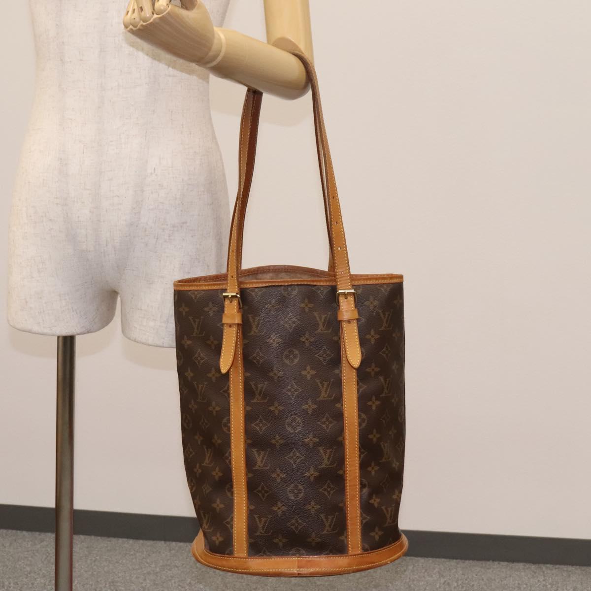 LOUIS VUITTON Monogram Bucket GM Shoulder Bag M42236 LV Auth bs24567