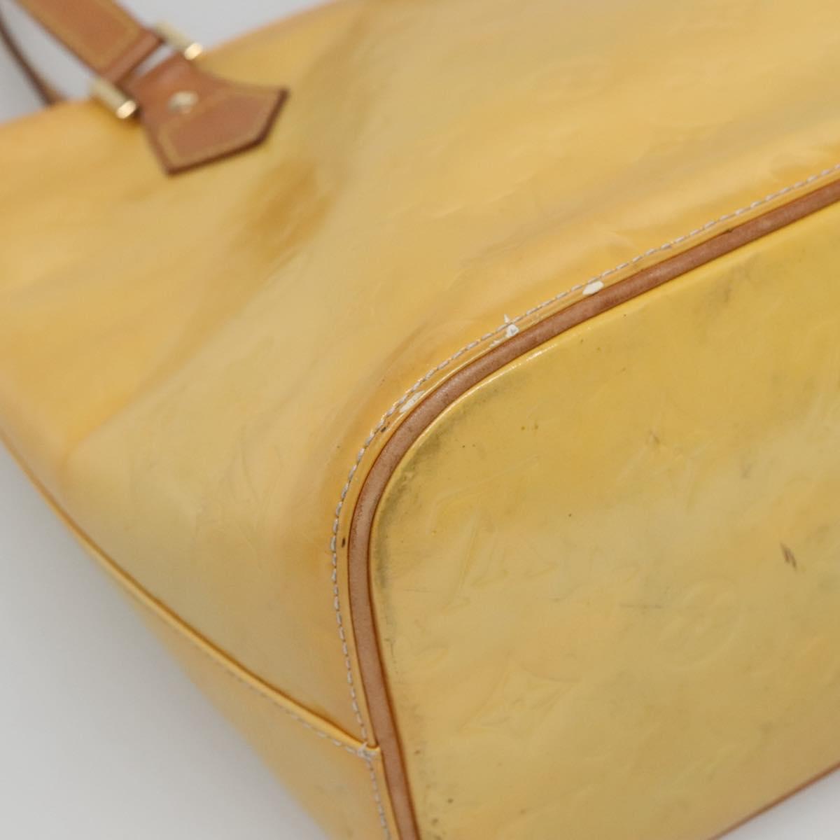 LOUIS VUITTON Monogram Vernis Houston Hand Bag Gris M91053 LV Auth bs24577