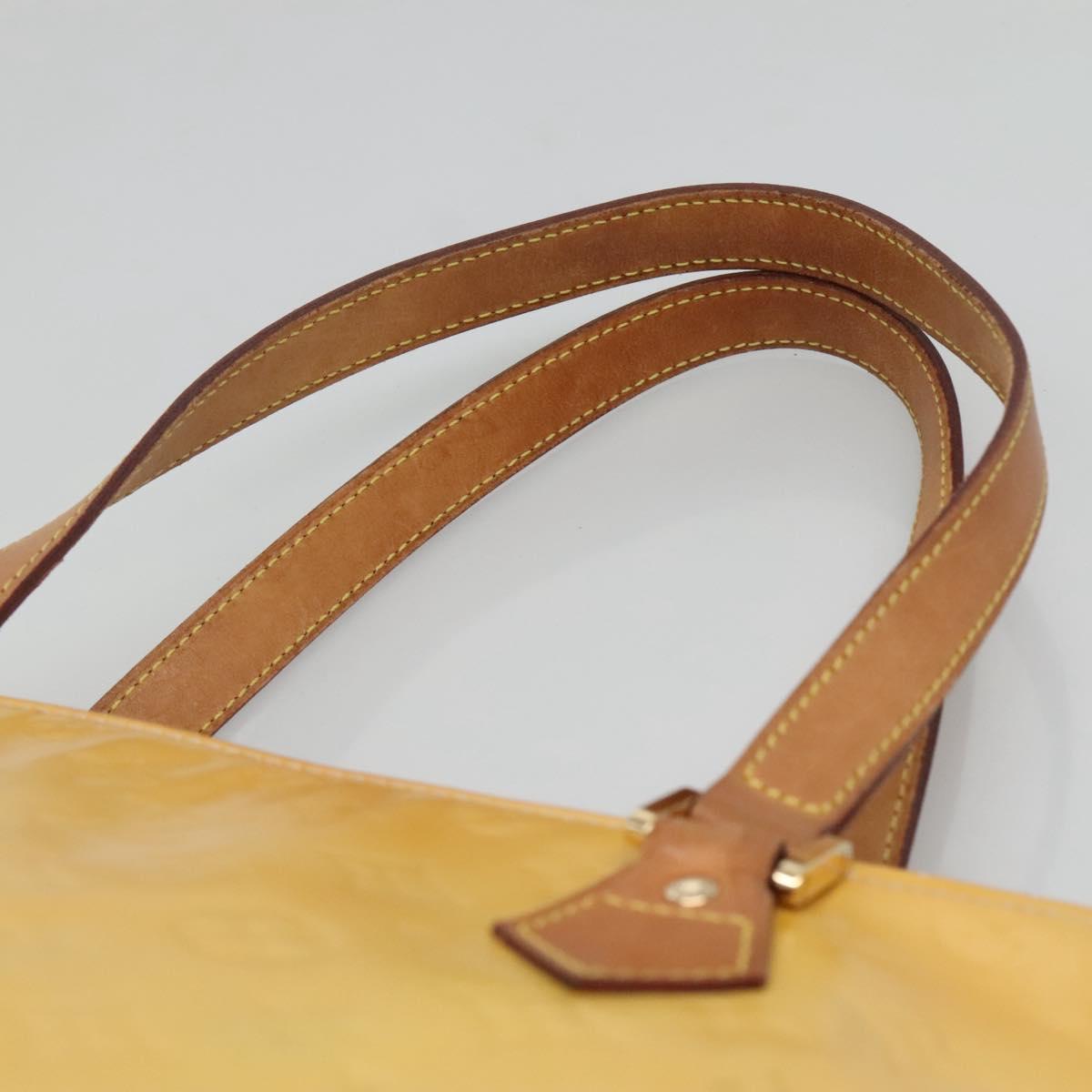 LOUIS VUITTON Monogram Vernis Houston Hand Bag Gris M91053 LV Auth bs24577