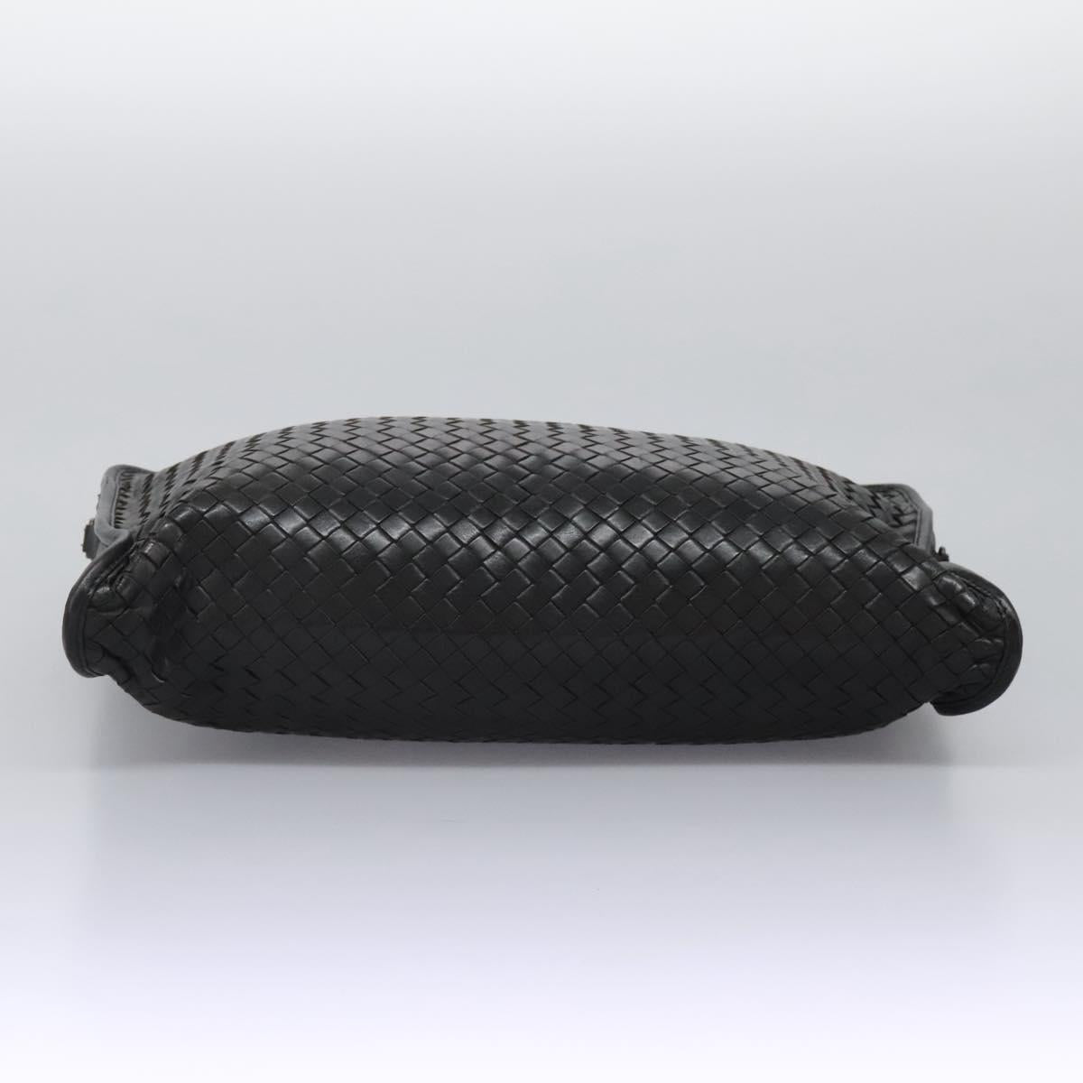 BOTTEGA VENETA INTRECCIATO Hand Bag Leather 2way Black Auth bs24628