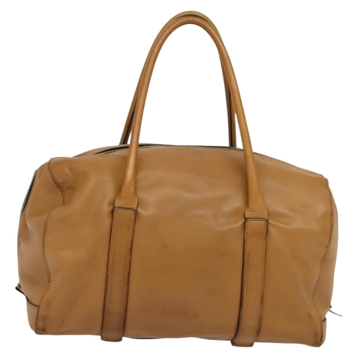 Chloe Shoulder Bag Leather Brown Gold Auth bs24630