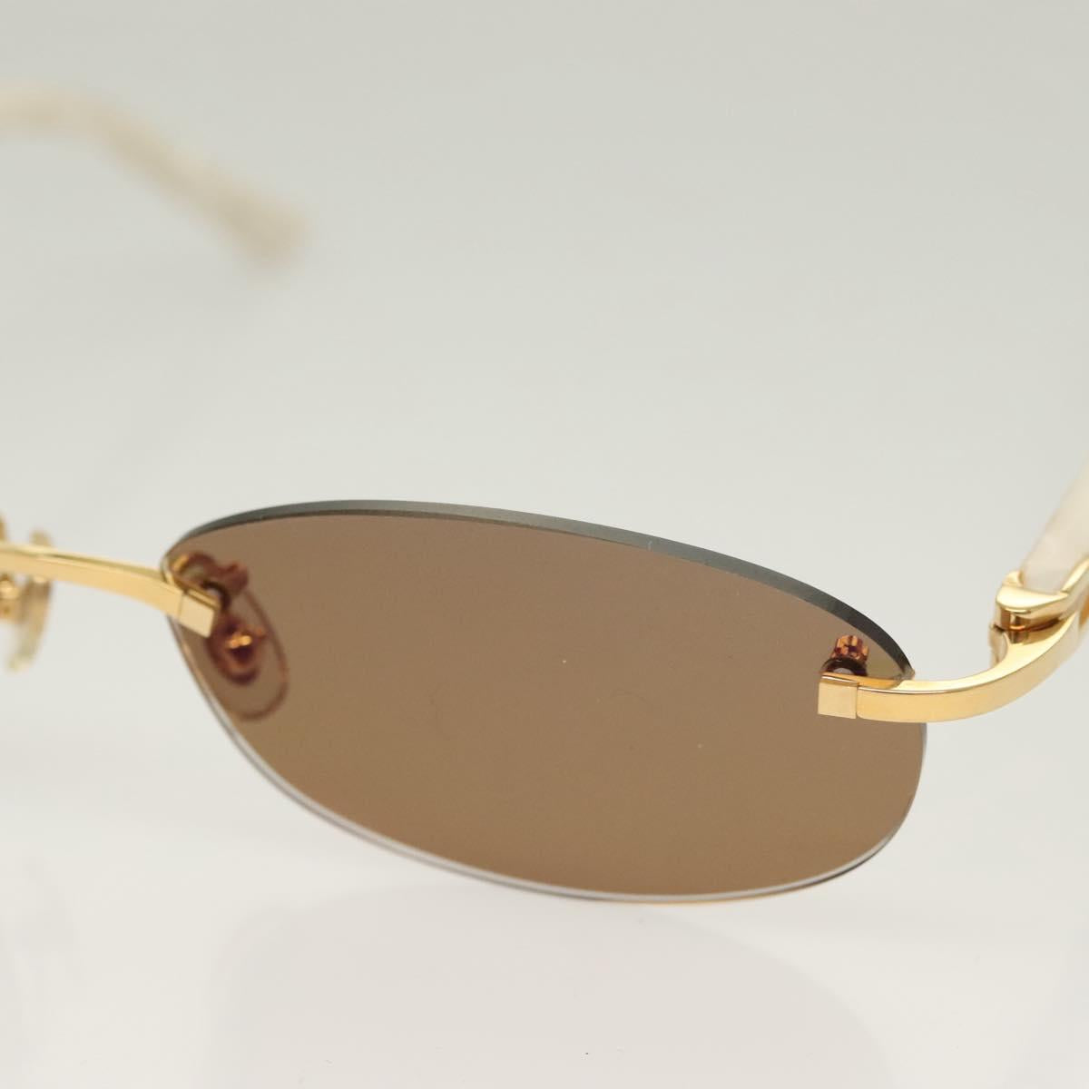 CARTIER Sunglasses plastic Brown Auth bs24633SAV