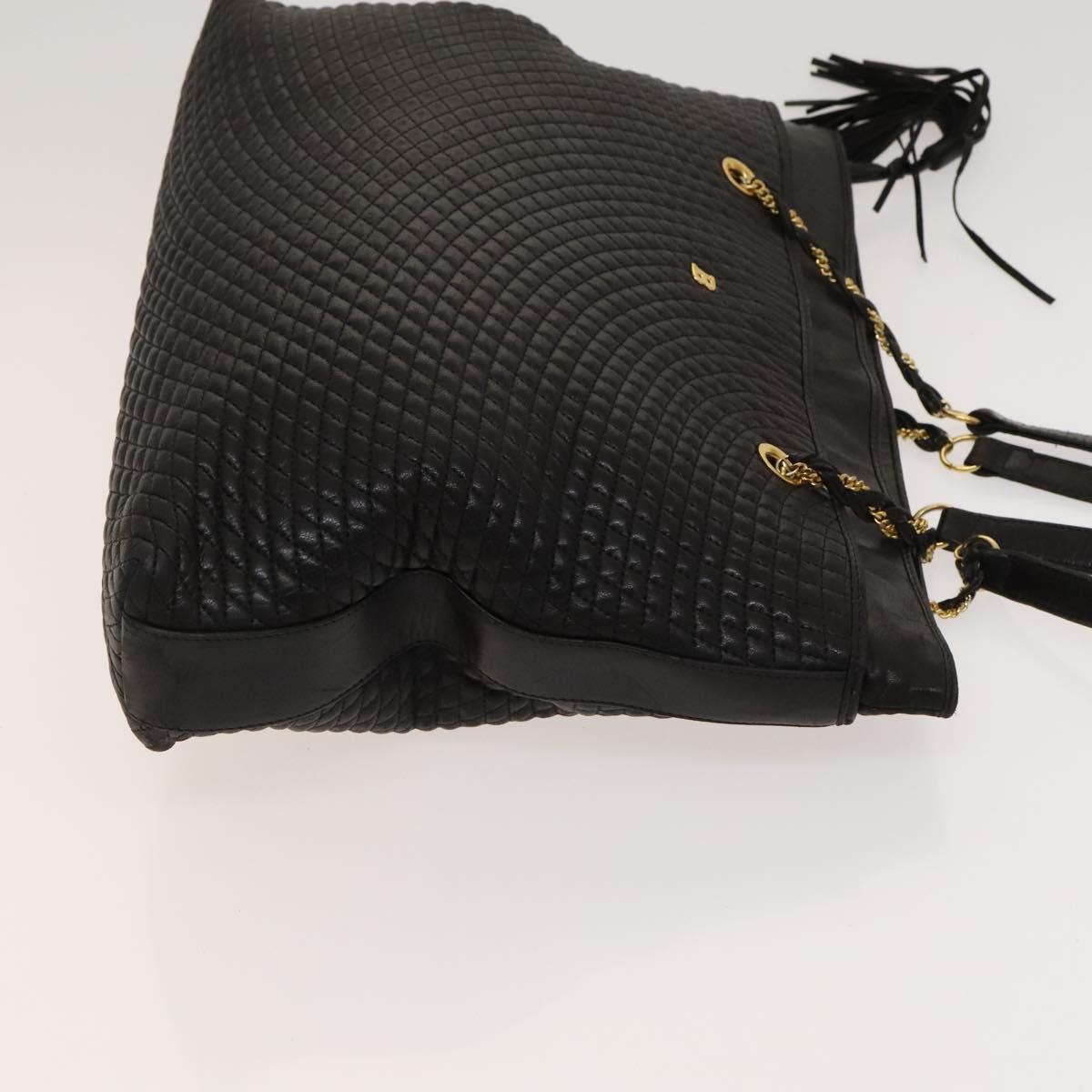 BALLY Shoulder Bag Leather Brown Gold Auth bs24637