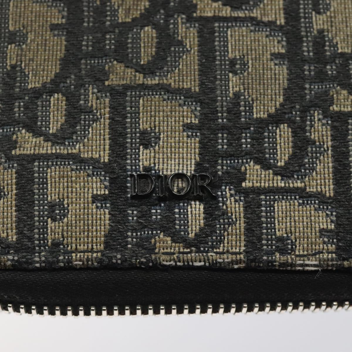 Christian Dior Trotter Canvas Wallet Navy Auth bs24695