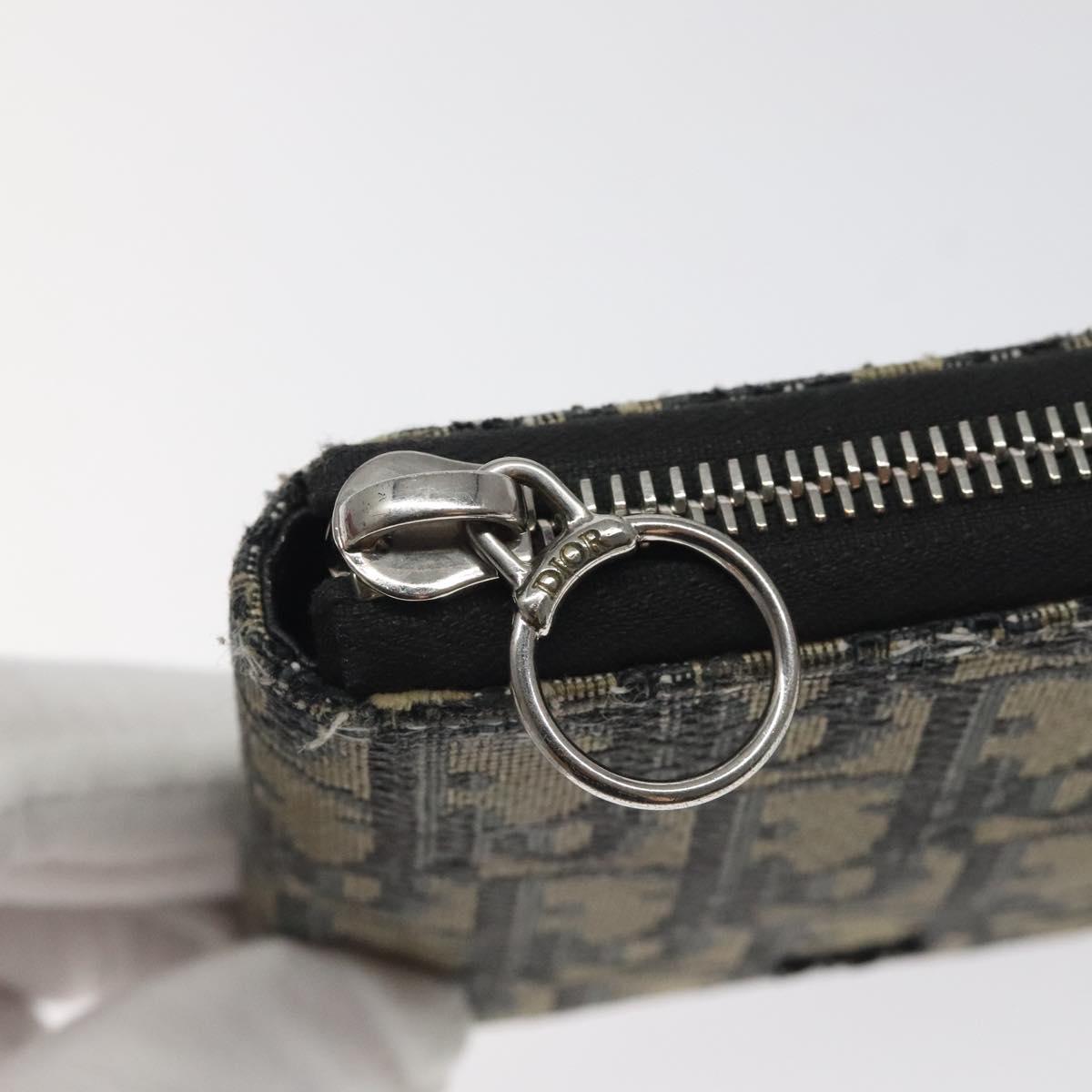 Christian Dior Trotter Canvas Wallet Navy Auth bs24695