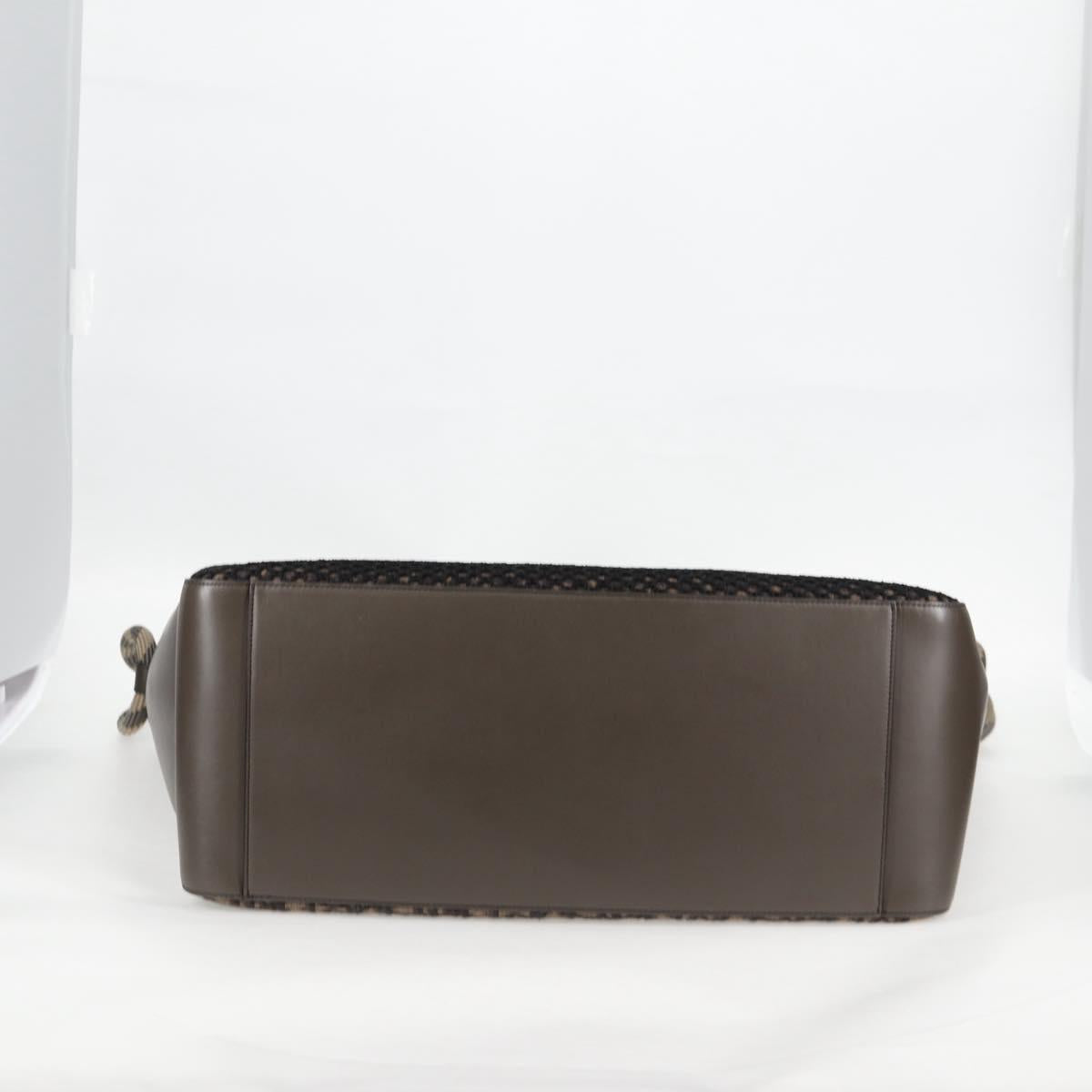 Christian Dior Tote Bag Trotter Canvas Gray Silver Auth bs24696SAM