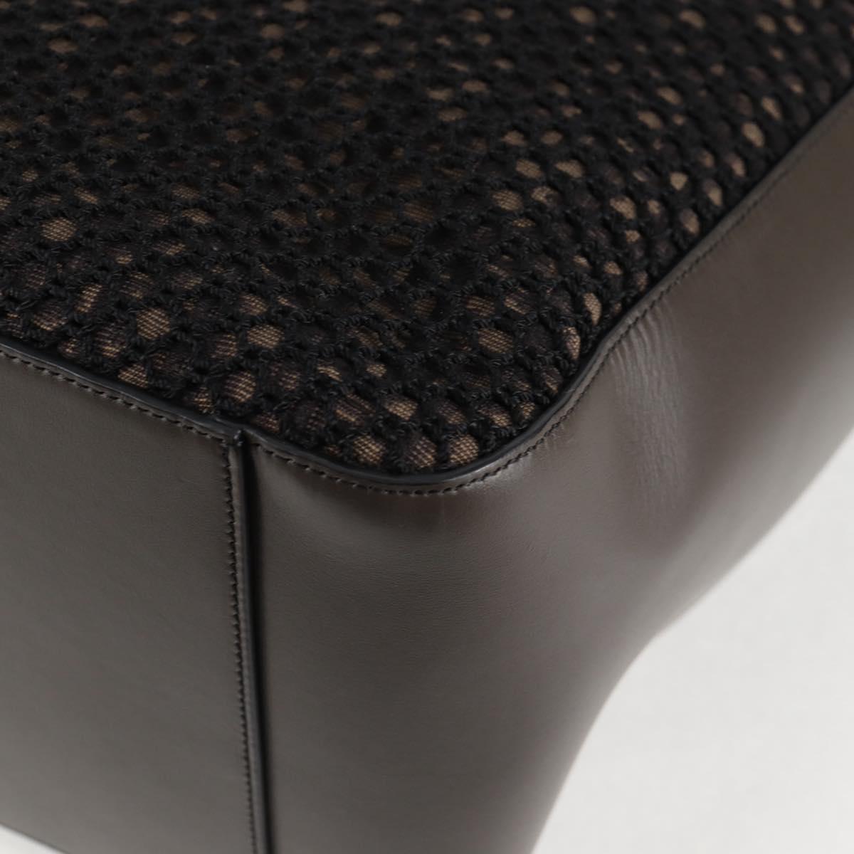 Christian Dior Tote Bag Trotter Canvas Gray Silver Auth bs24696SAM