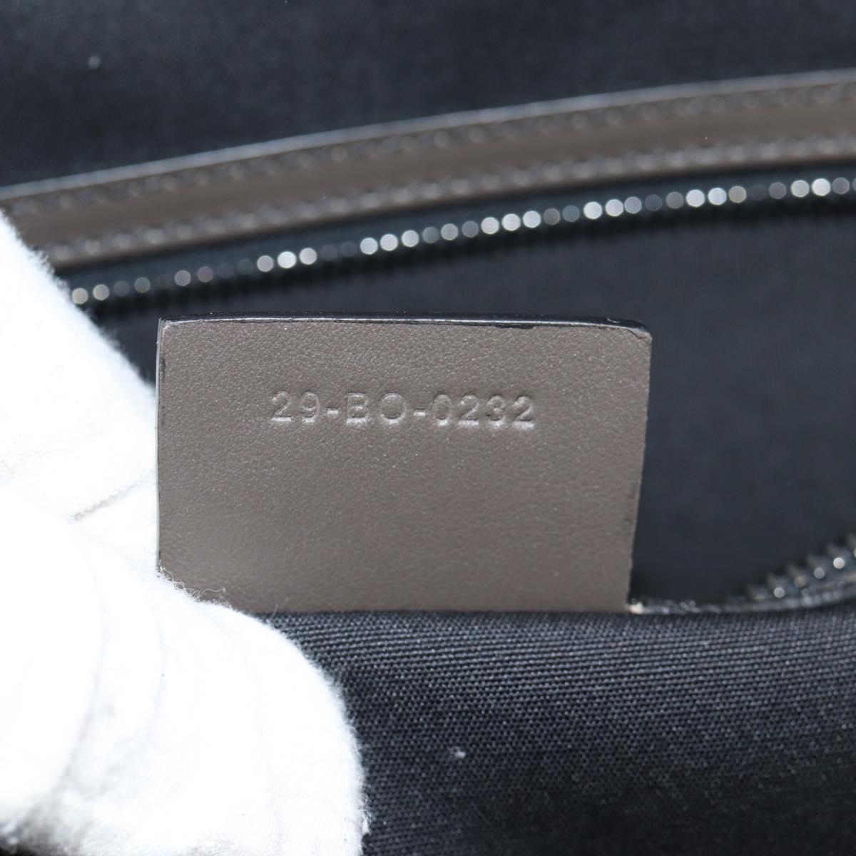 Christian Dior Tote Bag Trotter Canvas Gray Silver Auth bs24696SAM
