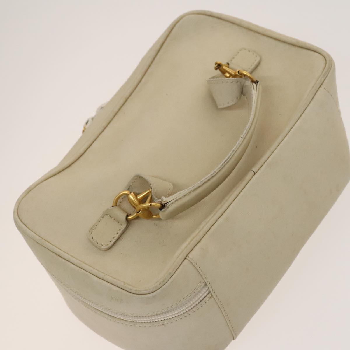 GUCCI Pouch Leather nylon 2Set Black Beige Auth bs24715