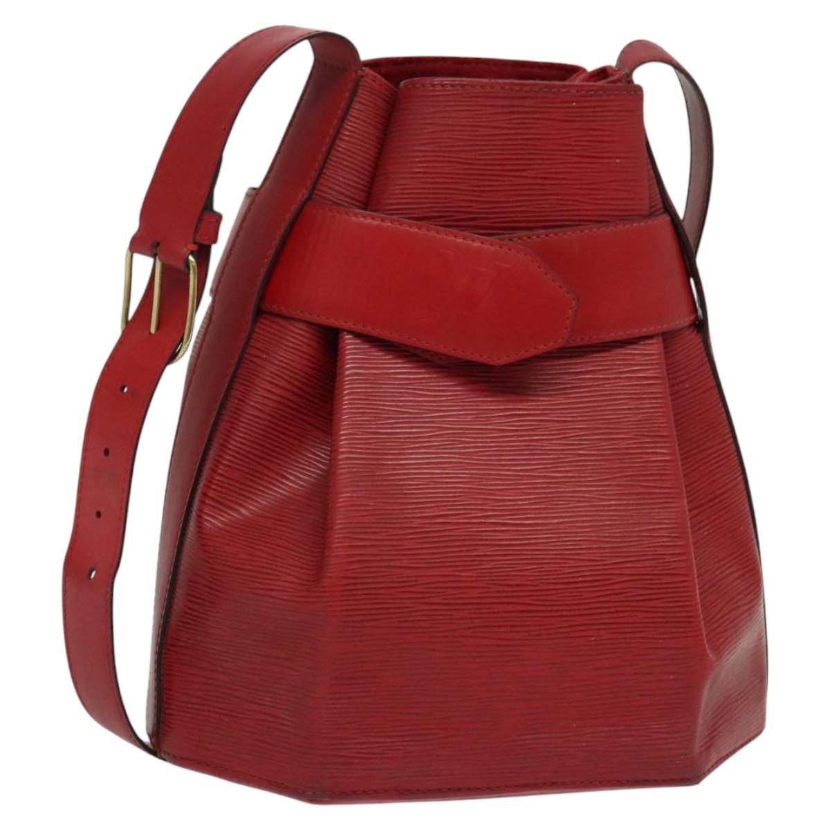 LOUIS VUITTON Epi Sac Depaule PM Shoulder Bag Red M80207 LV Auth bs24723
