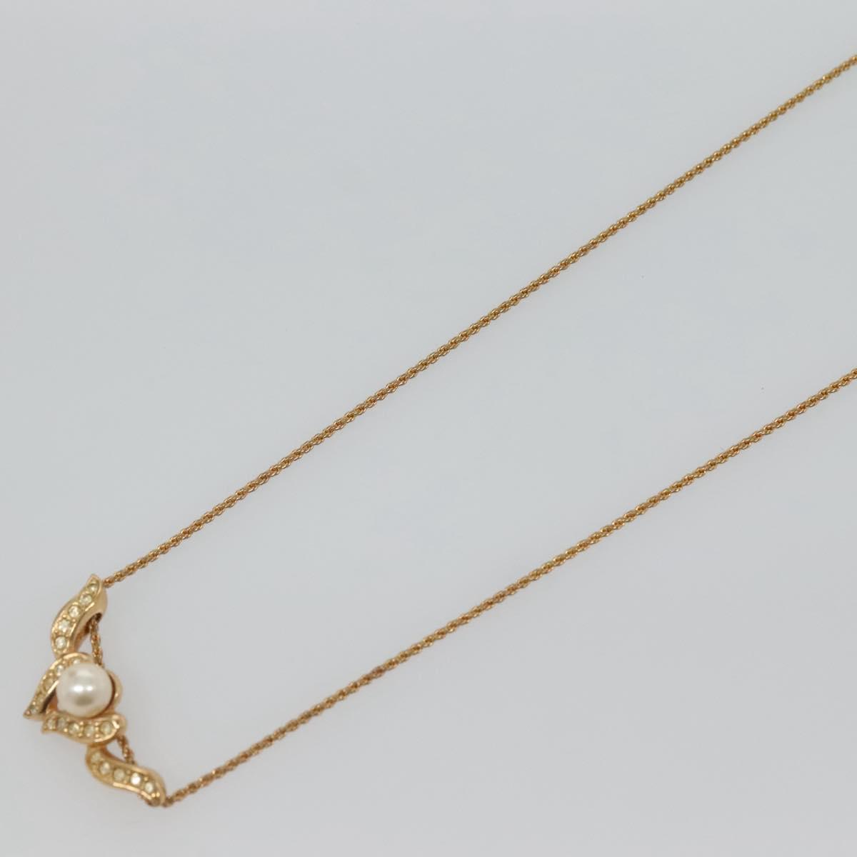 Christian Dior Necklace metal Gold Auth bs24729