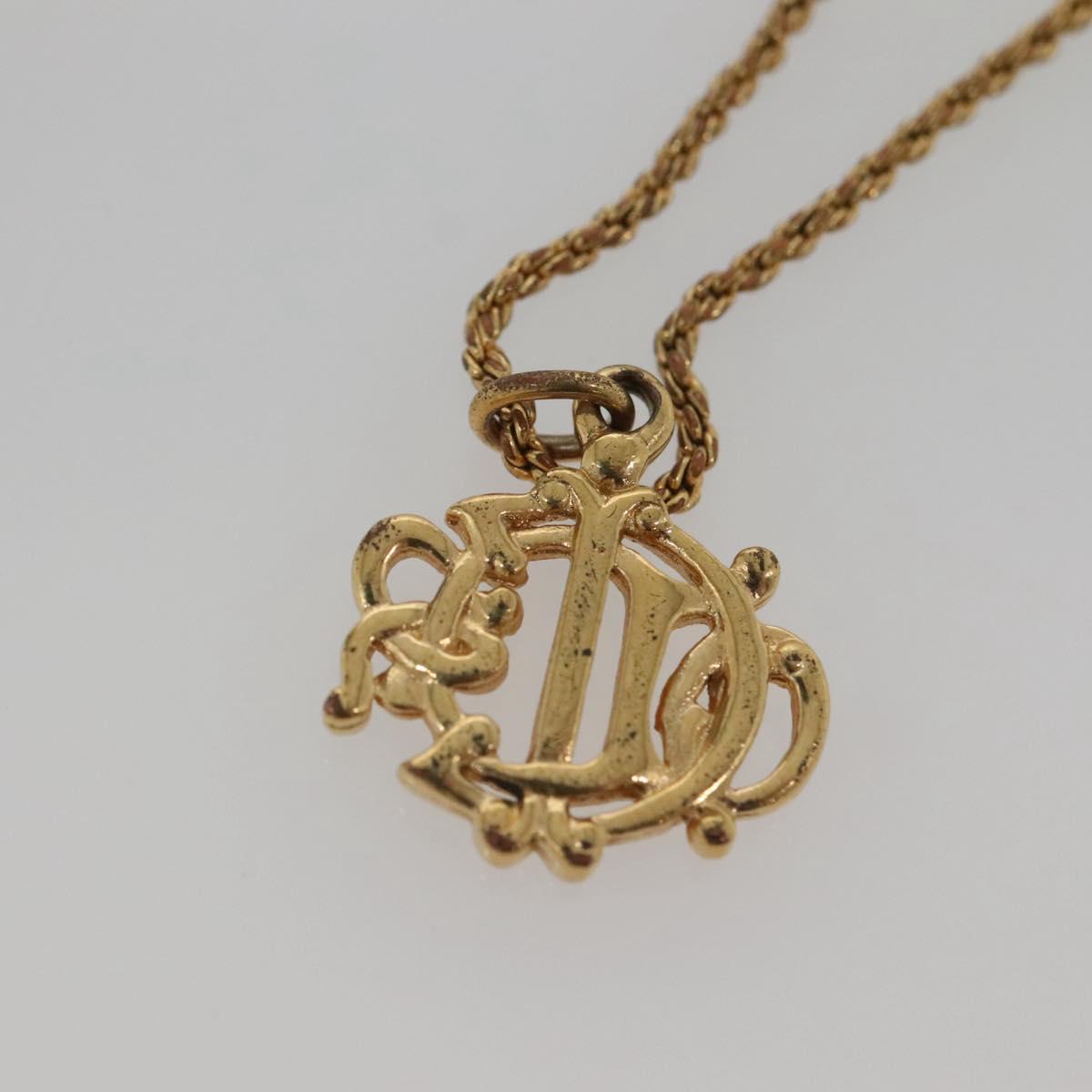 Christian Dior Necklace metal Gold Auth bs24730