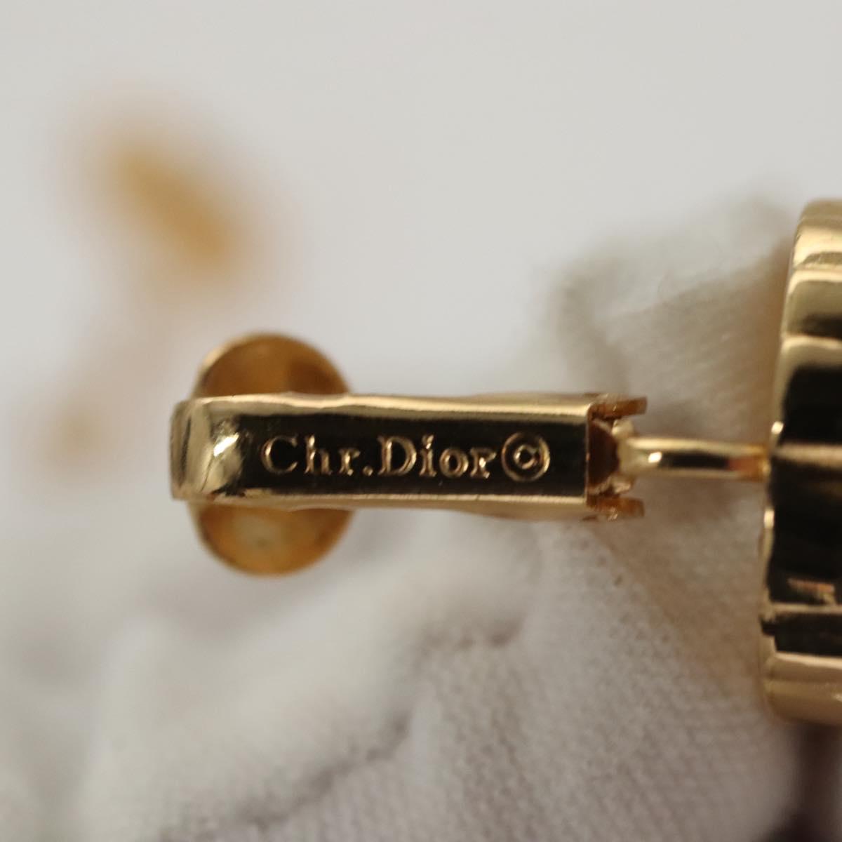 Christian Dior Earring metal 2Set Gold Auth bs24734