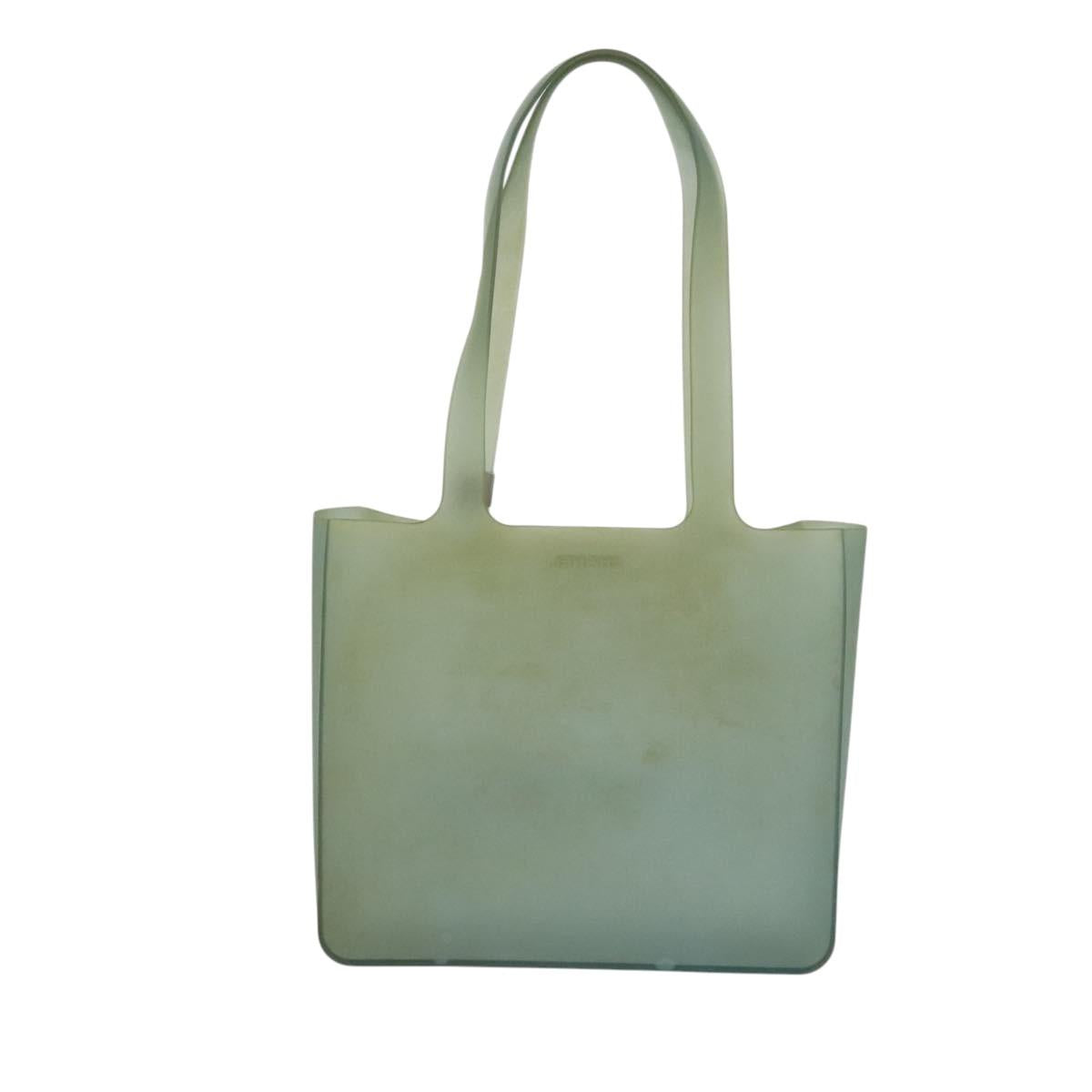 CHANEL Shoulder Bag Rubber Gray CC Auth bs24761