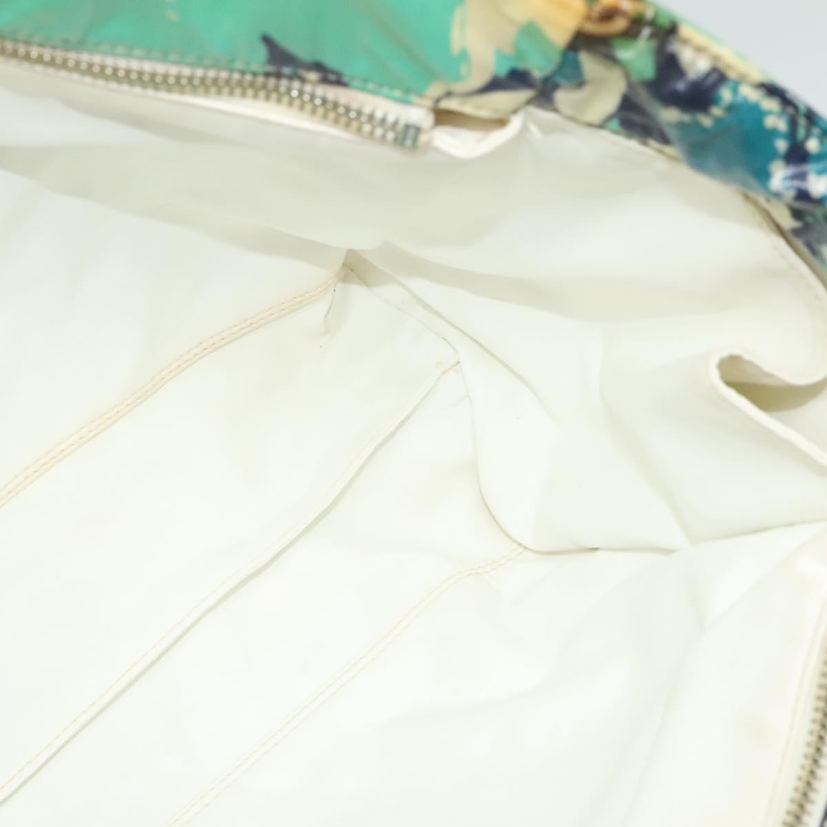 CHANEL Tote Bag Nylon Green Silver CC Auth bs24762