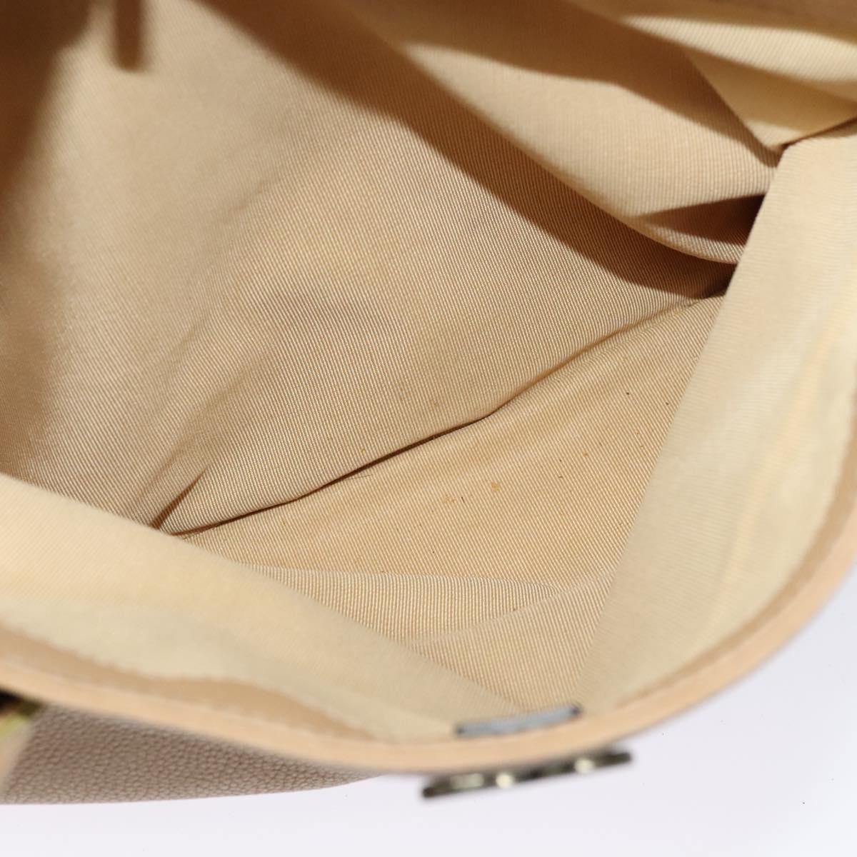 CHANEL Tote Bag Caviar Skin Beige Gold CC Auth bs24765