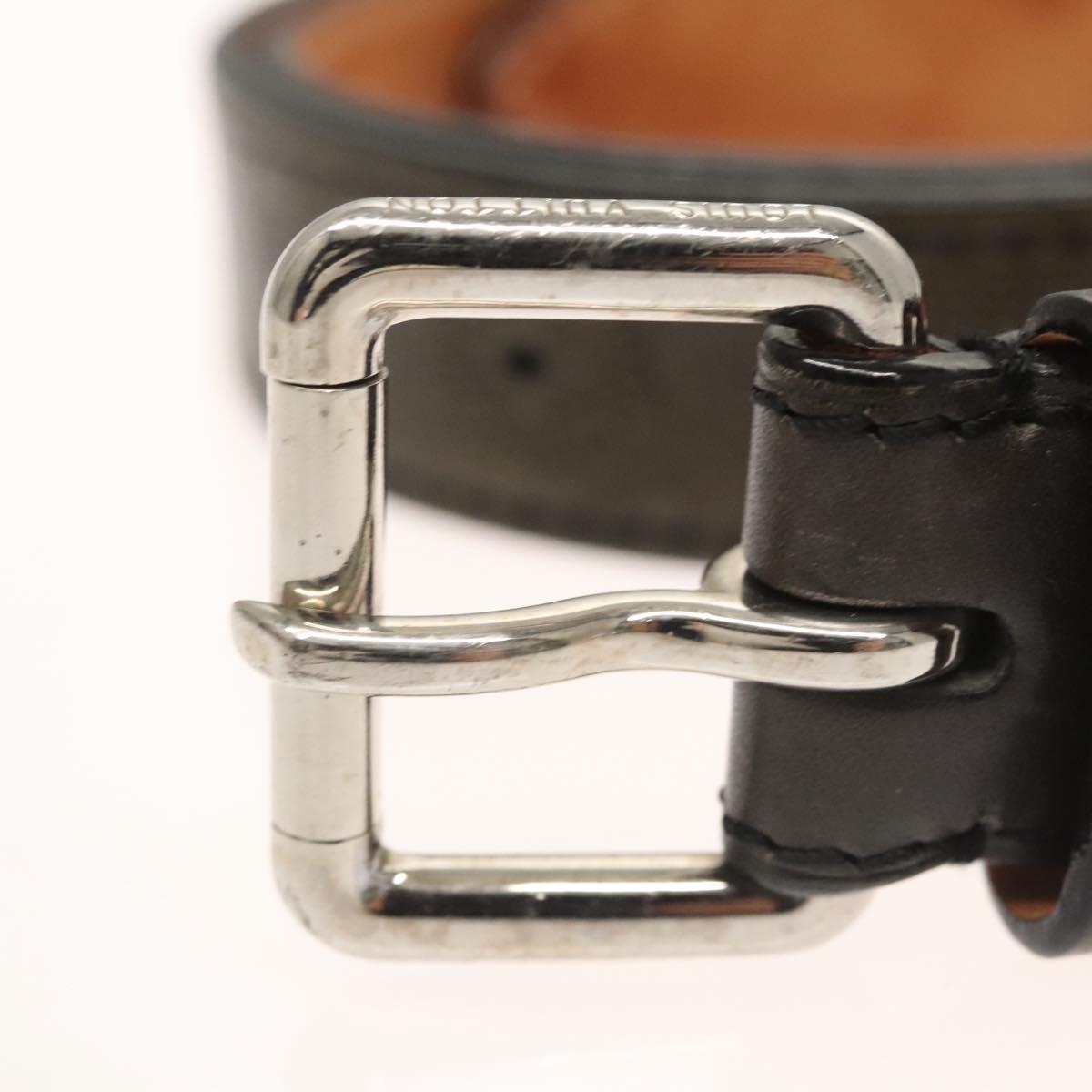 LOUIS VUITTON Mahina Ceinture Perfo Belt Leather Gray LV Auth bs24796
