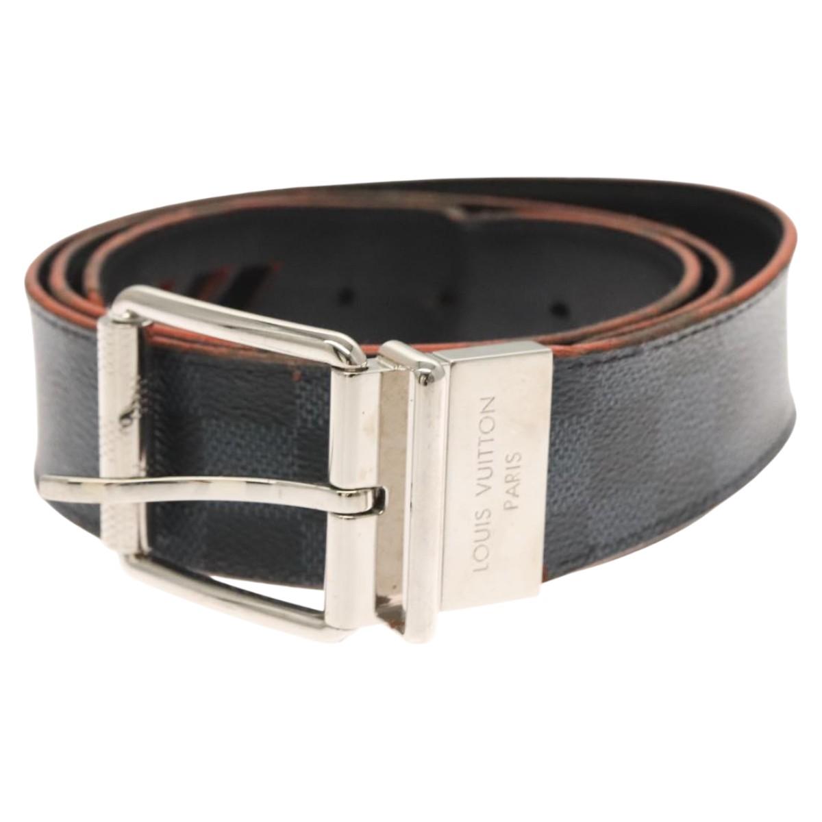 LOUIS VUITTON Damier Cobalt Ceinture Belt M0156 LV Auth bs24797