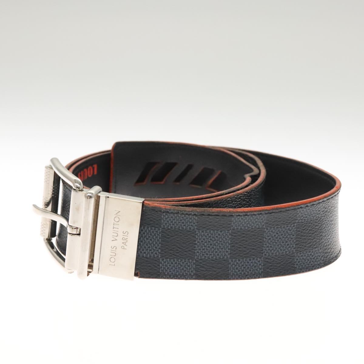 LOUIS VUITTON Damier Cobalt Ceinture Belt M0156 LV Auth bs24797