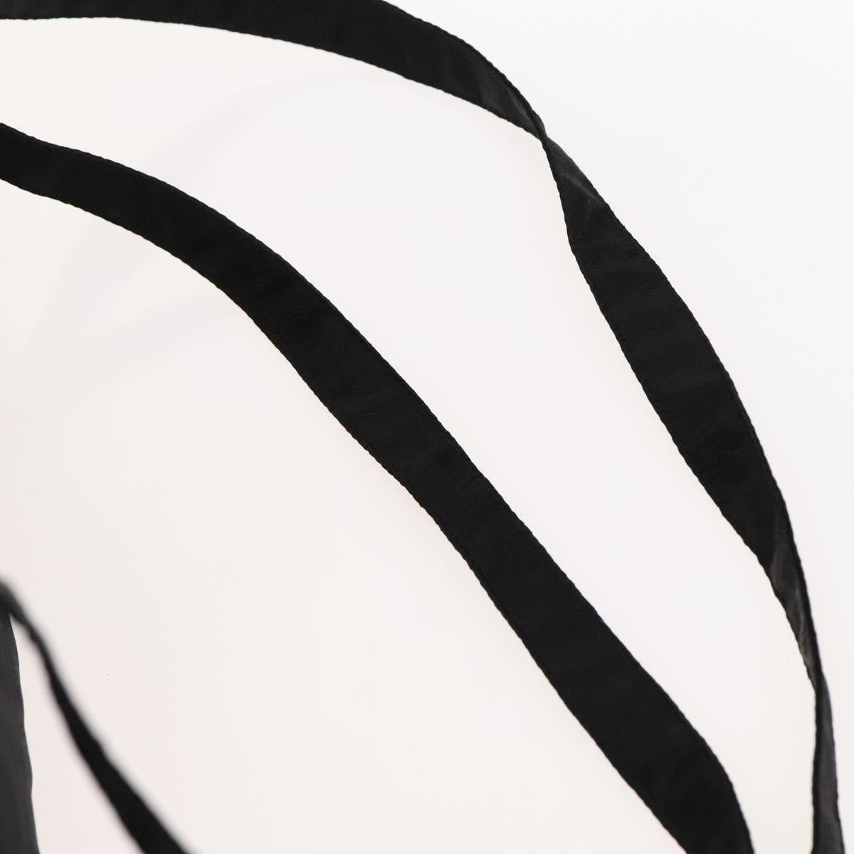 ETRO Backpack Nylon Silver Black Auth bs24801