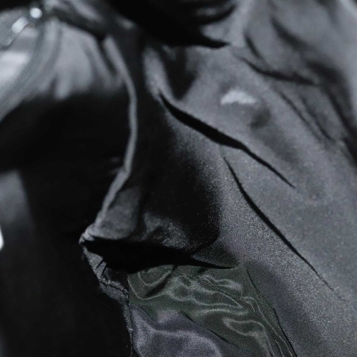 ETRO Backpack Nylon Silver Black Auth bs24801