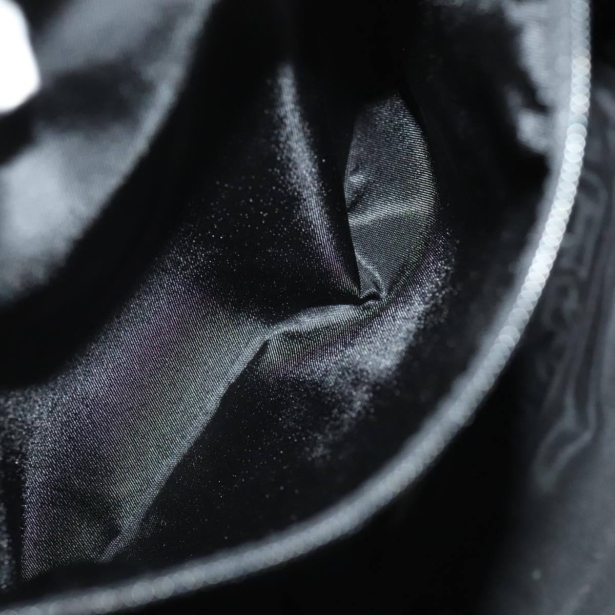 ETRO Backpack Nylon Silver Black Auth bs24801