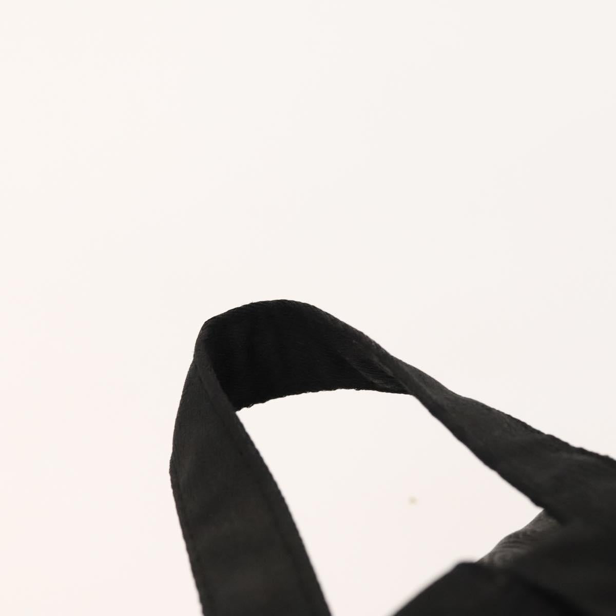 ETRO Backpack Nylon Silver Black Auth bs24801