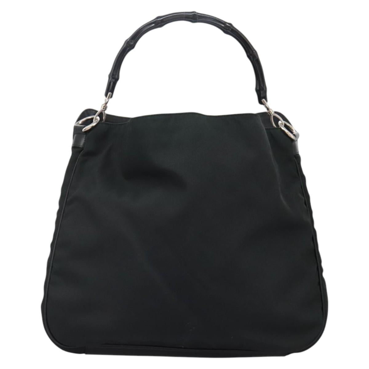 GUCCI Hand Bag Nylon 2way Green Silver 001 1577 Auth bs24806
