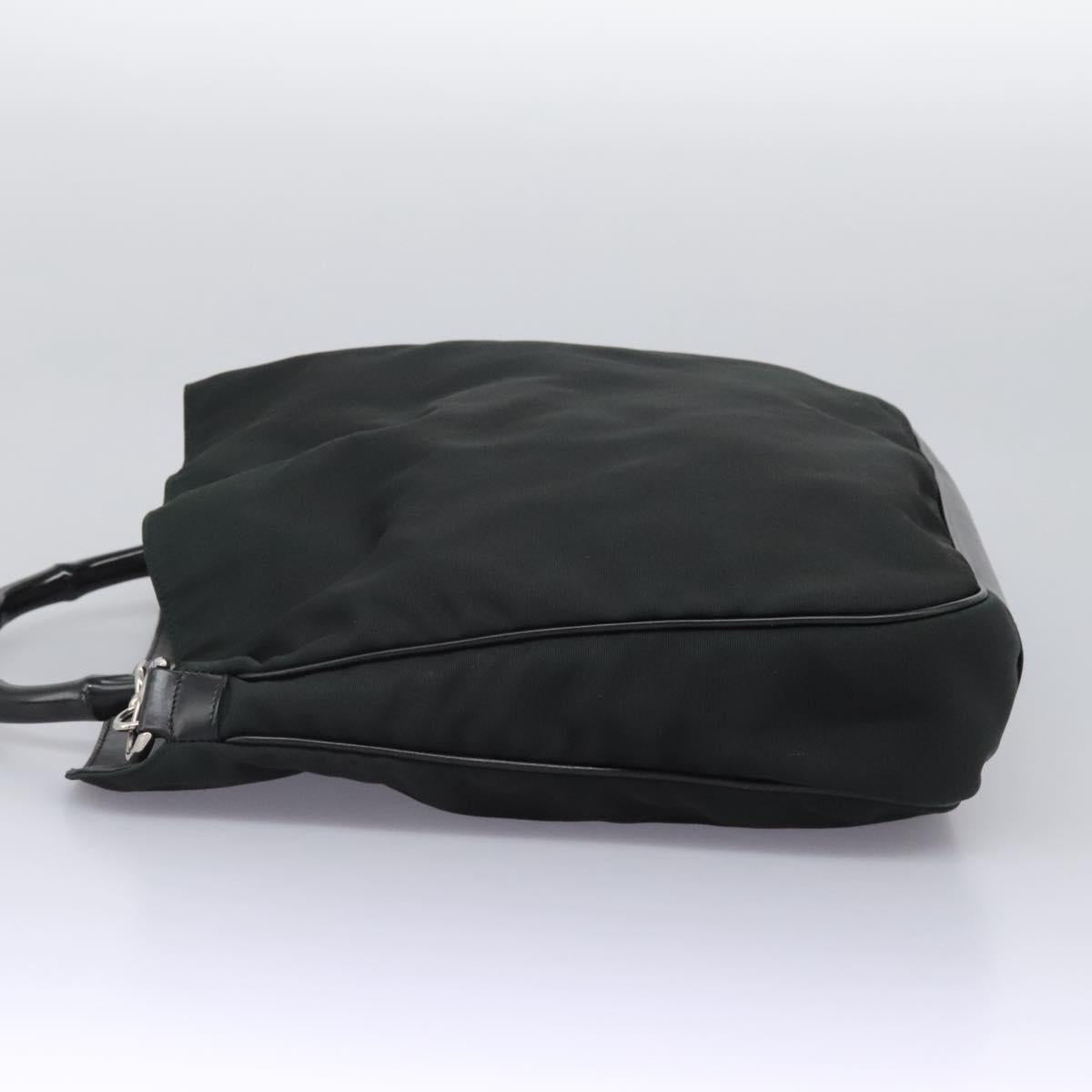 GUCCI Hand Bag Nylon 2way Green Silver 001 1577 Auth bs24806