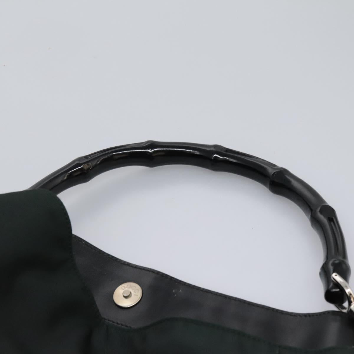 GUCCI Hand Bag Nylon 2way Green Silver 001 1577 Auth bs24806