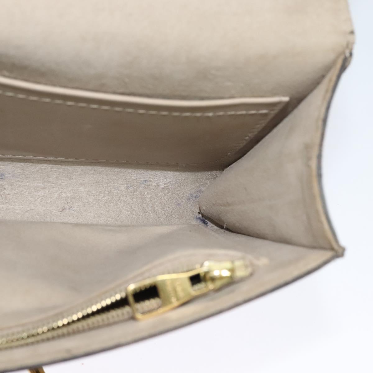 LOUIS VUITTON Pochette Louise GM Shoulder Bag Leather Beige M51632 Auth bs24820